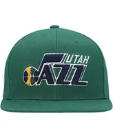 Men's Mitchell & Ness Green Utah Jazz Side Core 2.0 Snapback Hat