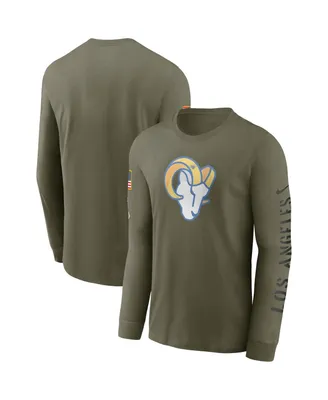 Men's Nike Olive Los Angeles Rams 2022 Salute To Service Long Sleeve T-shirt