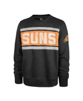 Men's '47 Brand Heather Black Phoenix Suns Tribeca Emerson Pullover Sweatshirt