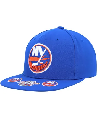Men's Mitchell & Ness Royal New York Islanders Vintage-Inspired Hat Trick Snapback Hat