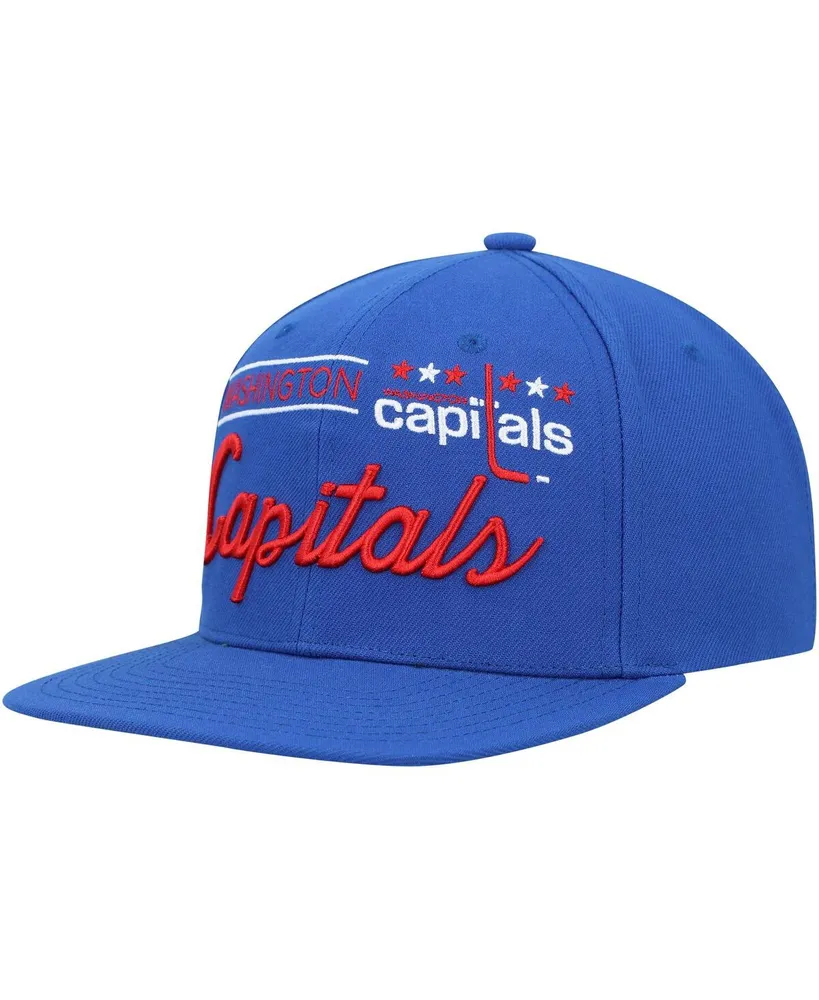 Men's Mitchell & Ness Blue Washington Capitals Retro Lock Up Snapback Hat