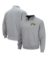 Men's Colosseum Heathered Gray Missouri Tigers Tortugas Team Logo Quarter-Zip Jacket