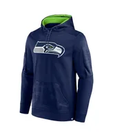 Men's Fanatics College Navy Seattle Seahawks On The Ball Pullover Hoodie