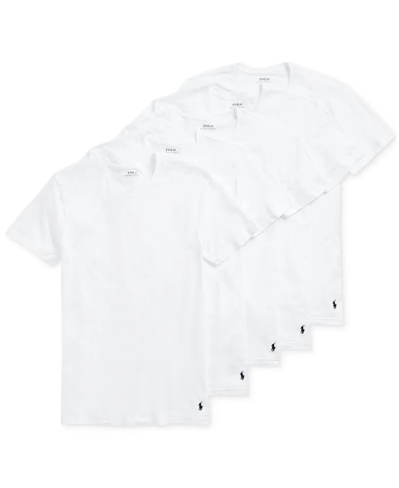 Polo Ralph Lauren Men's 5 Pack Crew-Neck Undershirts