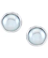 Cultured Freshwater Pearl (10mm) Stud Earrings in Sterling Silver