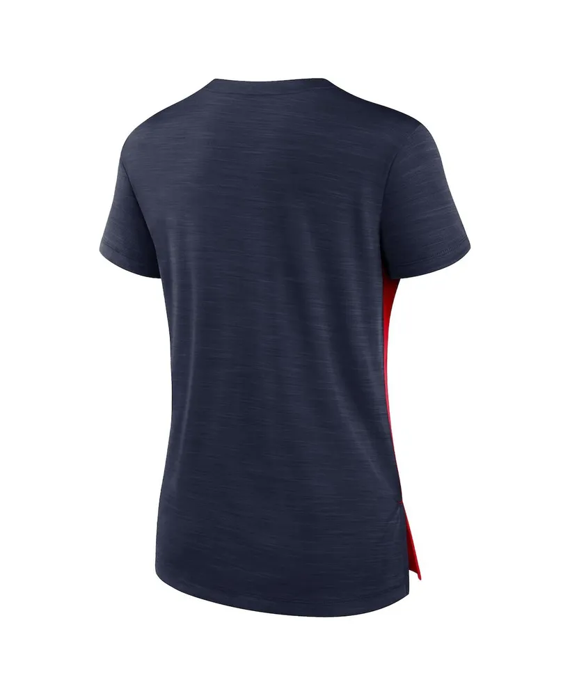 Women's Nike Red, Navy New England Patriots Impact Exceed Performance Notch Neck T-shirt