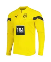 Men's Puma Yellow Borussia Dortmund Raglan DryCELL Quarter-Zip Training Top