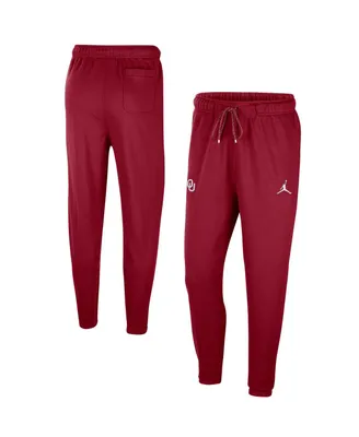 Men's Jordan Crimson Oklahoma Sooners Logo Travel Fleece Pants