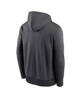 Men's Nike Anthracite New England Patriots Prime Logo Name Split Pullover Hoodie