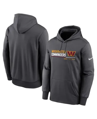 Men's Nike Anthracite Washington Commanders Prime Logo Name Split Pullover Hoodie