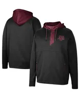 Men's Colosseum Black Texas A&M Aggies Luge 3.0 Quarter-Zip Hoodie