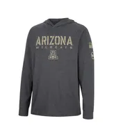 Men's Colosseum Charcoal Arizona Wildcats Team Oht Military-Inspired Appreciation Hoodie Long Sleeve T-shirt