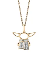 Star Wars Grogu Diamonds Pendant Necklace (1/10 ct. t.w.) in 10K Yellow Gold and White Gold