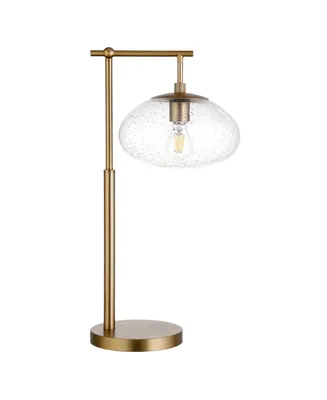 Blume 25" Tall Arc Table Lamp with Glass Shade