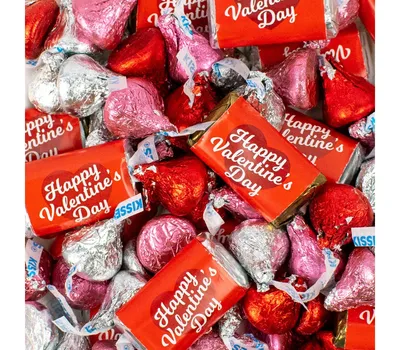 Just Candy 131 pcs Valentine's Day Candy Hershey's Chocolate Mix (1.65 lbs, Approx. 131 Pcs) - Assorted Pre