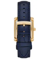 Michael Kors Women's Emery Three-Hand Navy Genuine Leather Watch 33mm x 27mm