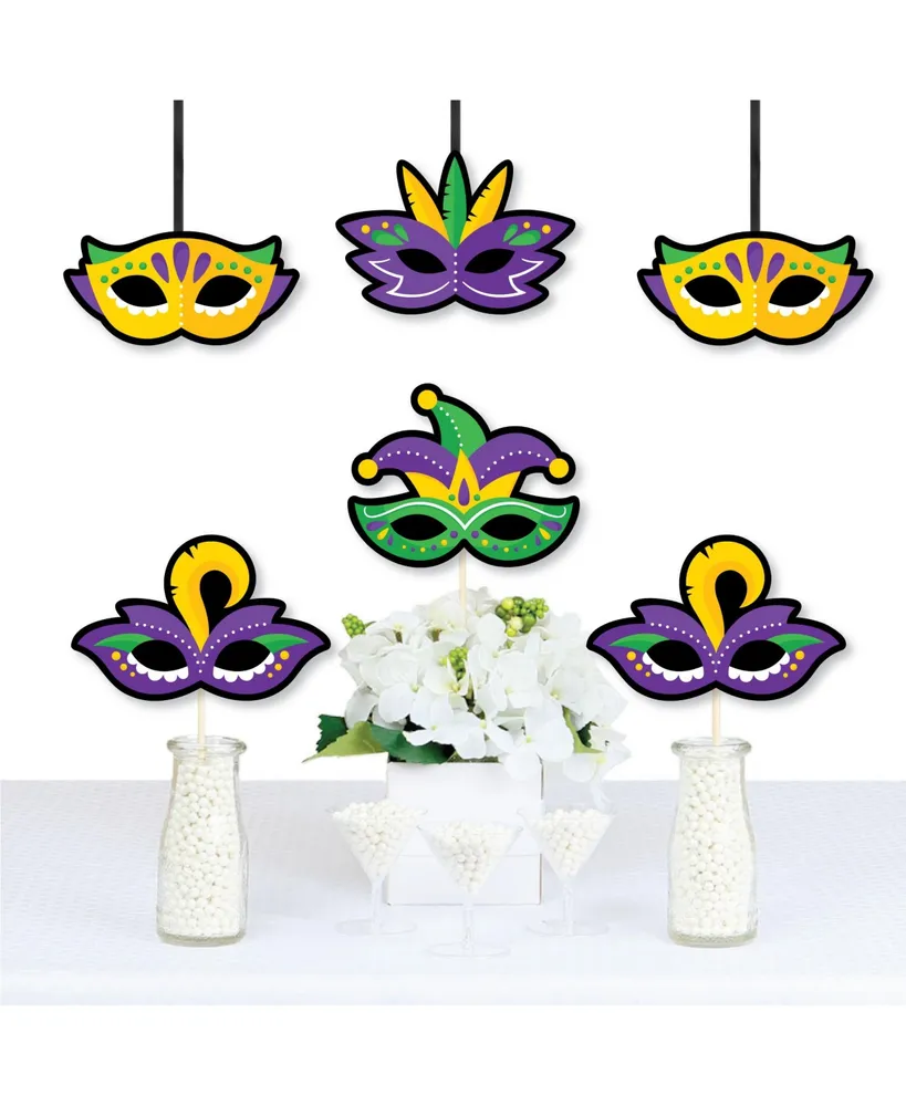 Big Dot Of Happiness Colorful Mardi Gras Mask - Decorations Diy