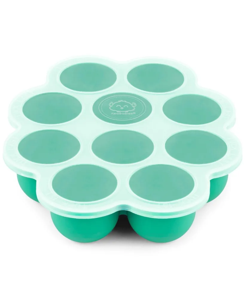 KeaBabies Prep Silicone Baby Food Freezer Tray with Clip-on Lid, 2oz x 10 Molds, Bpa-Free Storage