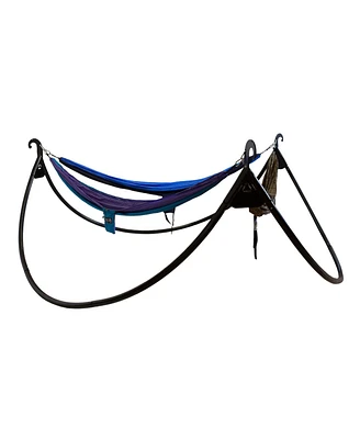 Eno pod Hammock Stand - Outdoor Stand for Three Hammocks - Triple Hammock Stand for Camping, Traveling, Festivals, Picnics, or the Beach - Charcoal