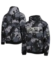 Men's The Wild Collective Black Denver Broncos Camo Pullover Hoodie