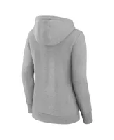 Women's Fanatics Gray Tampa Bay Lightning Simplicity Crossover V-Neck Pullover Hoodie