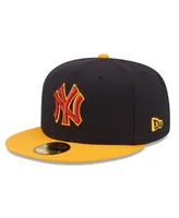 New Era Men's Navy, Gold New York Yankees Primary Logo 59FIFTY Fitted Hat