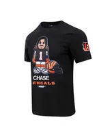 Pro Standard Men's Ja'Marr Chase Black Cincinnati Bengals Player Avatar Graphic T-shirt