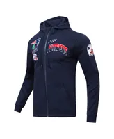 Men's Pro Standard Navy New England Patriots Hometown Full-Zip Hoodie