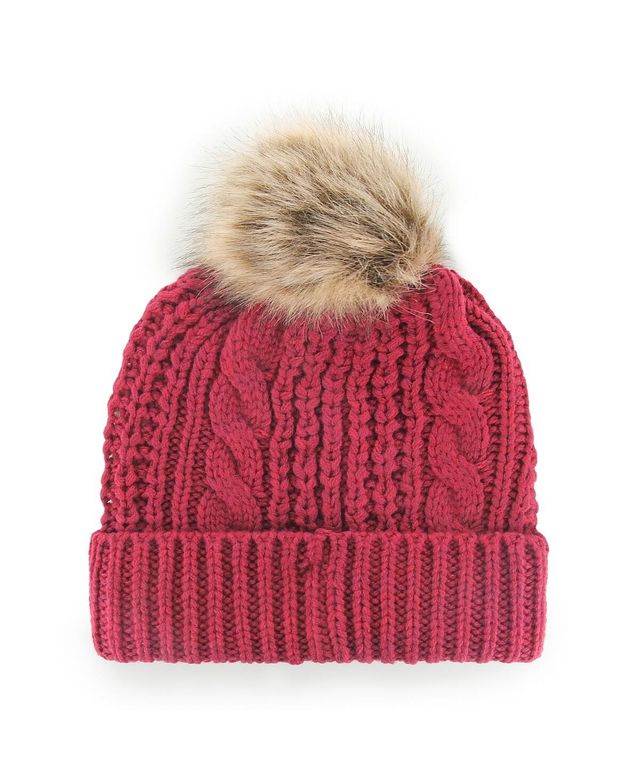 Women's '47 Brand Burgundy Washington Commanders Logo Meeko Cuffed Knit Hat with Pom