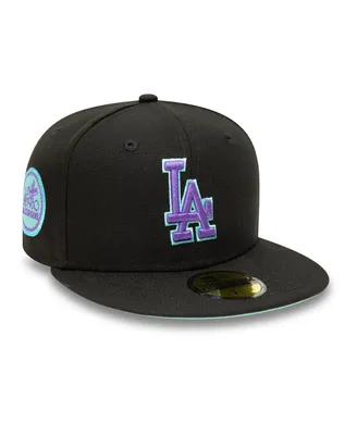 Men's New Era Black Los Angeles Dodgers 1980 Mlb All-Star Game Black Light 59FIFTY Fitted Hat