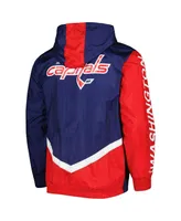 Men's Mitchell & Ness Navy Washington Capitals Undeniable Full-Zip Windbreaker Jacket