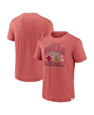 Men's Fanatics Red Chicago Bulls Reinforce True Classics Vintage-Inspired Slub T-shirt