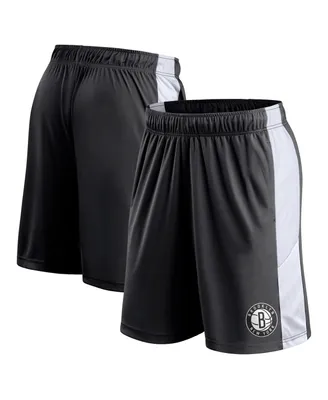 Men's Fanatics Black Brooklyn Nets Champion Rush Colorblock Performance Shorts