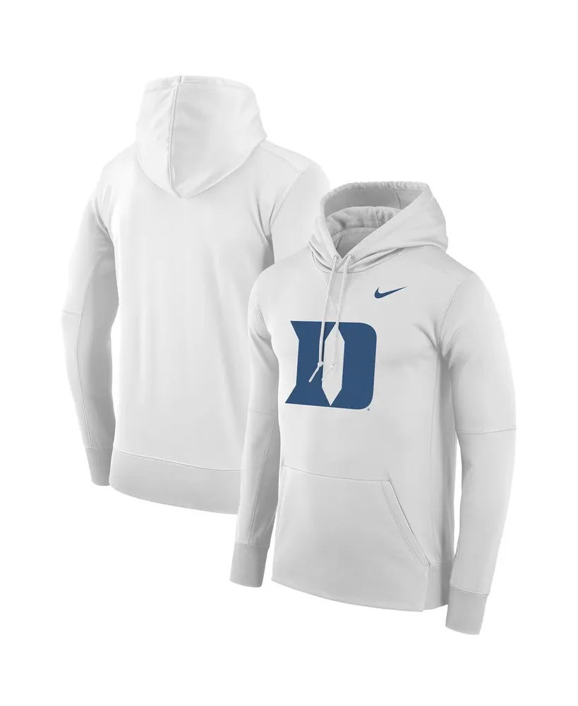 Men's Nike White Duke Blue Devils Performance Pullover Hoodie