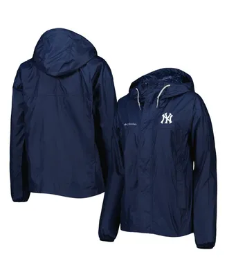 Women's Columbia Navy New York Yankees Flash Challenger Windbreaker Jacket