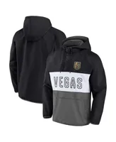 Men's Fanatics Black, Gray Vegas Golden Knights Backhand Shooter Defender Anorak Raglan Hoodie Quarter-Zip Jacket