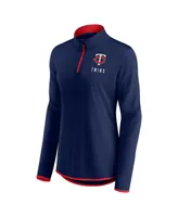 Women's Fanatics Navy Minnesota Twins Worth The Drive Quarter-Zip Jacket