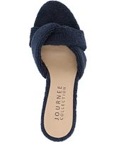 Journee Collection Women's Mannon Terry Cloth Dress Sandals