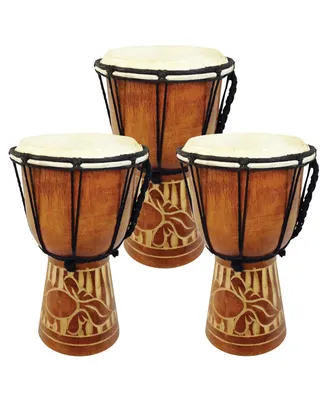 JamTown World Music Djembe Jr. Drum Set - Set of 3