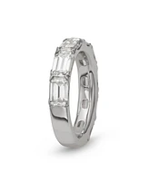 Charles & Colvard Moissanite Emerald Cut Wedding Band (4 5/8 ct. t.w. Diamond Equivalent) Sterling Silver