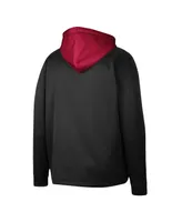 Men's Colosseum Black Stanford Cardinal Luge 3.0 Quarter-Zip Hoodie