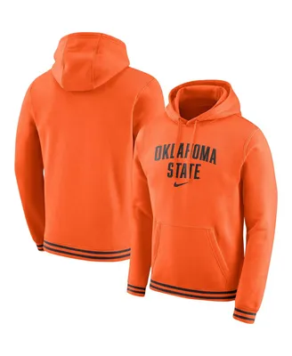 Men's Nike Orange Oklahoma State Cowboys Sketch Retro Pullover Hoodie