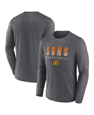 Men's Fanatics Heathered Charcoal Phoenix Suns Where Legends Play Iconic Practice Long Sleeve T-shirt