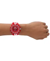 Diesel Men's Framed Three-Hand Solar-Powered Red Polyethylene Terephthalate Watch 51mm