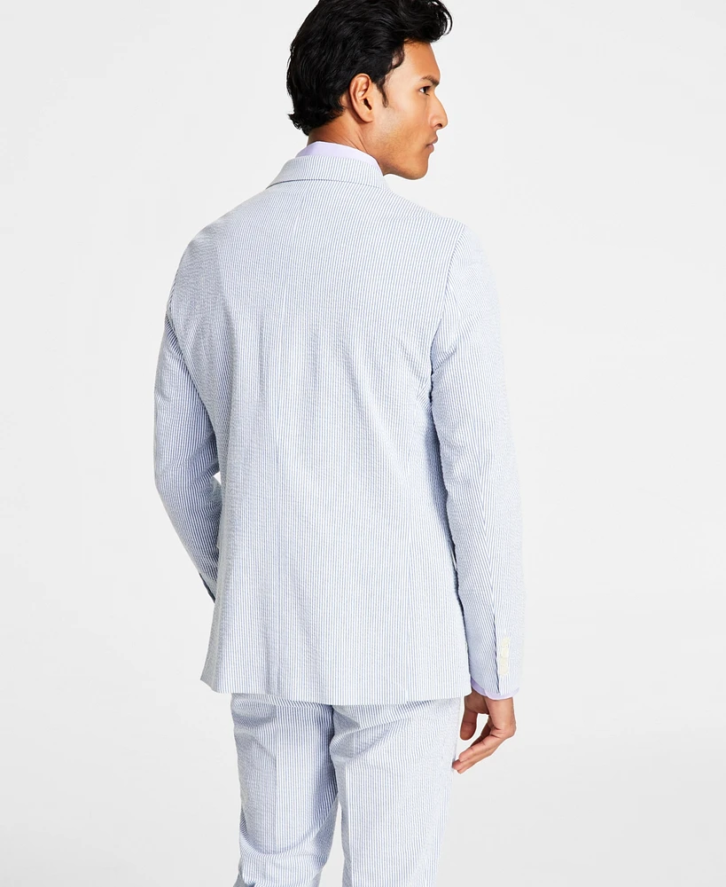 Tommy Hilfiger Men's Modern-Fit THFlex Seersucker Suit Jacket