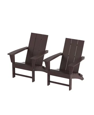WestinTrends Modern Outdoor Folding Adirondack Chair (Set of
