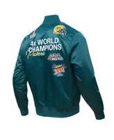 Men's Pro Standard Green Bay Packers Championship Satin Full-Snap Varsity Jacket