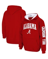 Youth Boys Colosseum Crimson Alabama Tide 2-Hit Team Pullover Hoodie