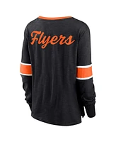 Women's Fanatics Black Philadelphia Flyers Effervescent Exclusive Lace-Up Long Sleeve T-shirt