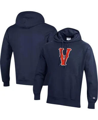 Men's Champion Navy Virginia Cavaliers Vault Logo Reverse Weave Pullover Hoodie